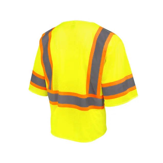 Radians SV232-3 Two Tone Surveyor Type R Class 3 Mesh Safety Vest with Dual Side Zippers