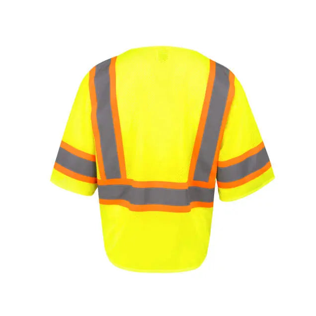 Radians SV232-3 Two Tone Surveyor Type R Class 3 Mesh Safety Vest with Dual Side Zippers