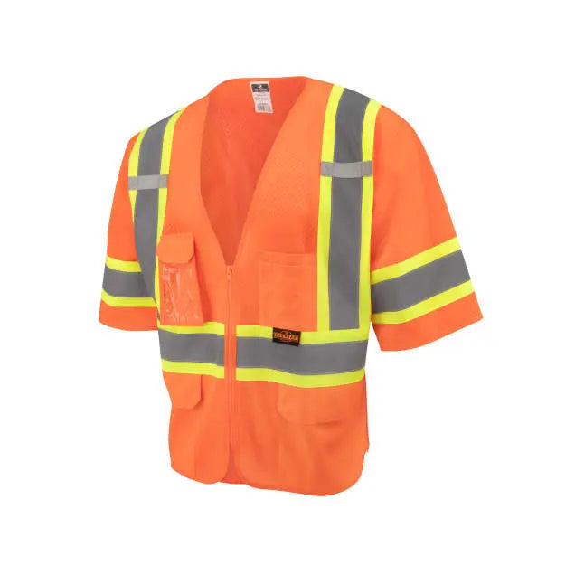 Radians SV232-3 Two Tone Surveyor Type R Class 3 Mesh Safety Vest with Dual Side Zippers