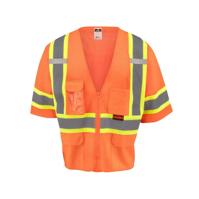 Radians SV232-3 Two Tone Surveyor Type R Class 3 Mesh Safety Vest with Dual Side Zippers