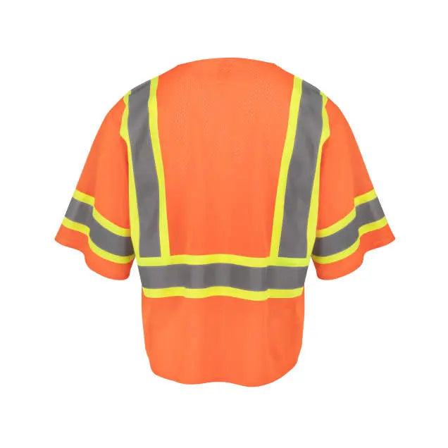 Radians SV232-3 Two Tone Surveyor Type R Class 3 Mesh Safety Vest with Dual Side Zippers