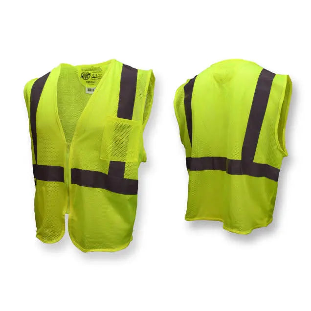 Radians SV25 Economy Class 2 Self-Extinguishing Safety Vest with Zipper