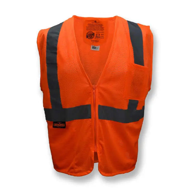 Radians SV25 Economy Class 2 Self-Extinguishing Safety Vest with Zipper