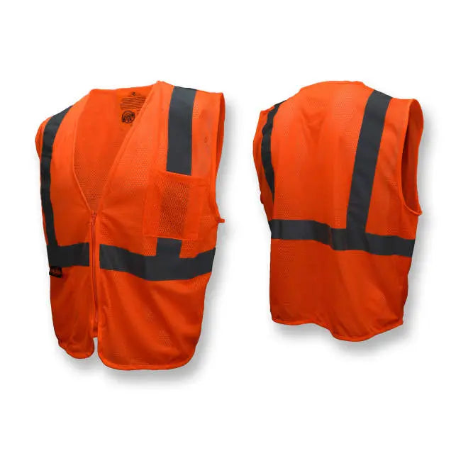 Radians SV25 Economy Class 2 Self-Extinguishing Safety Vest with Zipper