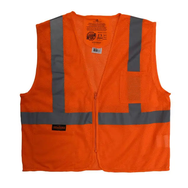 Radians SV25 Economy Class 2 Self-Extinguishing Safety Vest with Zipper