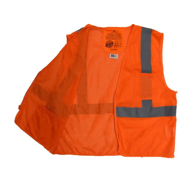 Radians SV25 Economy Class 2 Self-Extinguishing Safety Vest with Zipper