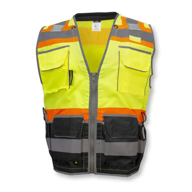 Radians SV55B Class 2 Heavy Woven Color Blocked Two Tone Engineer Vest