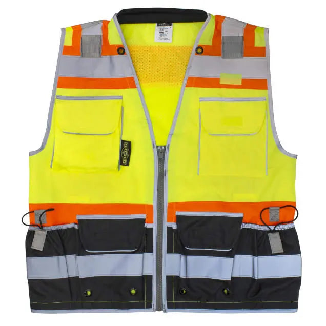 Radians SV55B Class 2 Heavy Woven Color Blocked Two Tone Engineer Vest