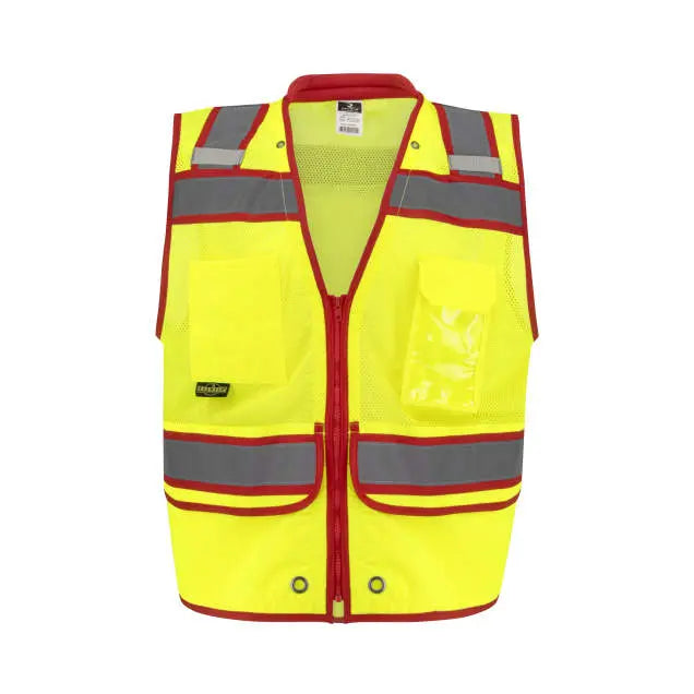 Radians SV58Z Class 2 Heavy Duty Surveyor Vest with Contrast Trim and Underlay