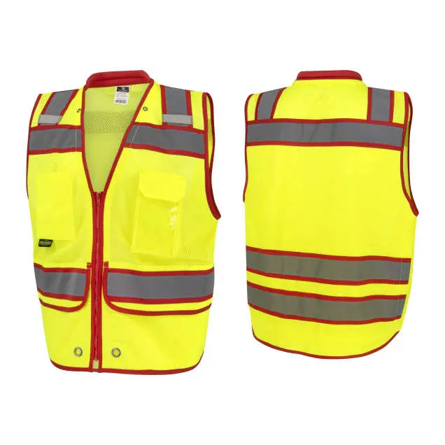 Radians SV58Z Class 2 Heavy Duty Surveyor Vest with Contrast Trim and Underlay
