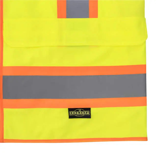 Radians SV69-2 Two Tone Surveyor Type R Class Mesh/Solid Safety Vest with Plan/Tablet Pocket