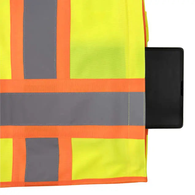 Radians SV69-2 Two Tone Surveyor Type R Class Mesh/Solid Safety Vest with Plan/Tablet Pocket