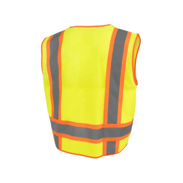 Radians SV69-2 Two Tone Surveyor Type R Class Mesh/Solid Safety Vest with Plan/Tablet Pocket