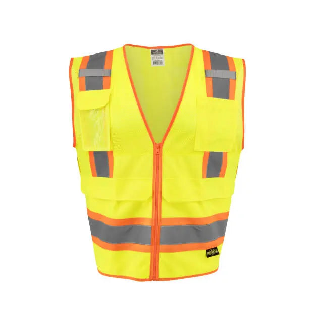 Radians SV69-2 Two Tone Surveyor Type R Class Mesh/Solid Safety Vest with Plan/Tablet Pocket