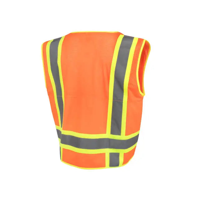Radians SV69-2 Two Tone Surveyor Type R Class Mesh/Solid Safety Vest with Plan/Tablet Pocket