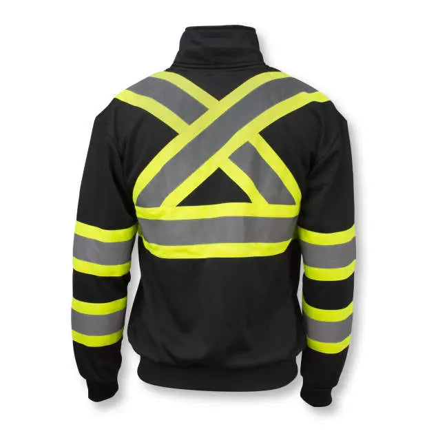 Radians SW01X-1 High Neck Zip Front X-Back Hooded Sweatshirt