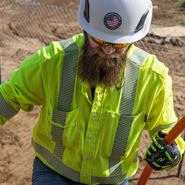 Neese VDH5VSH3 5.7 oz DH Air™ Class 3 Vented Back FR Shirt with Segmented Reflective Tape