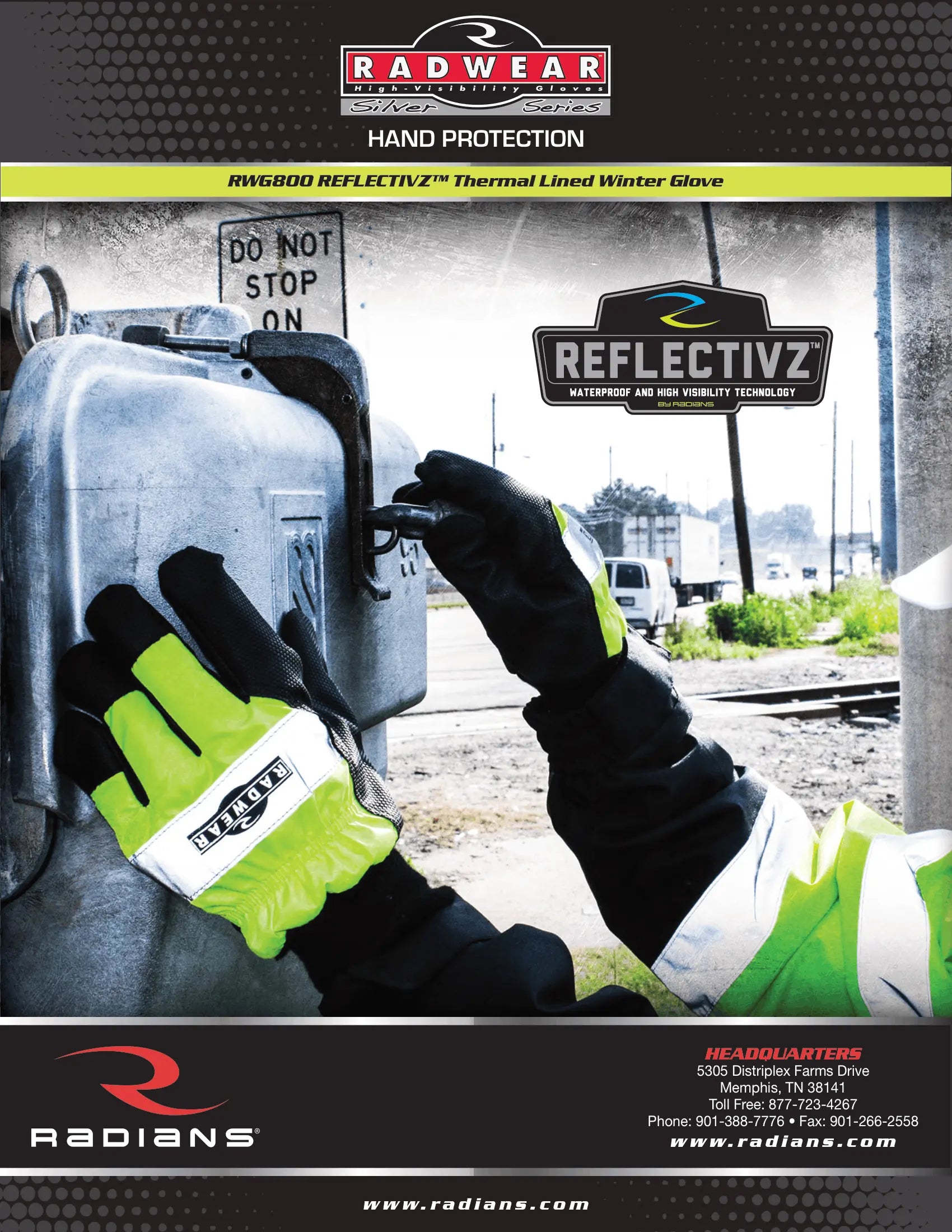 Radians RWG800 Radwear® Silver Series™ High Visibility Thermal Lined Glove 6-Pack