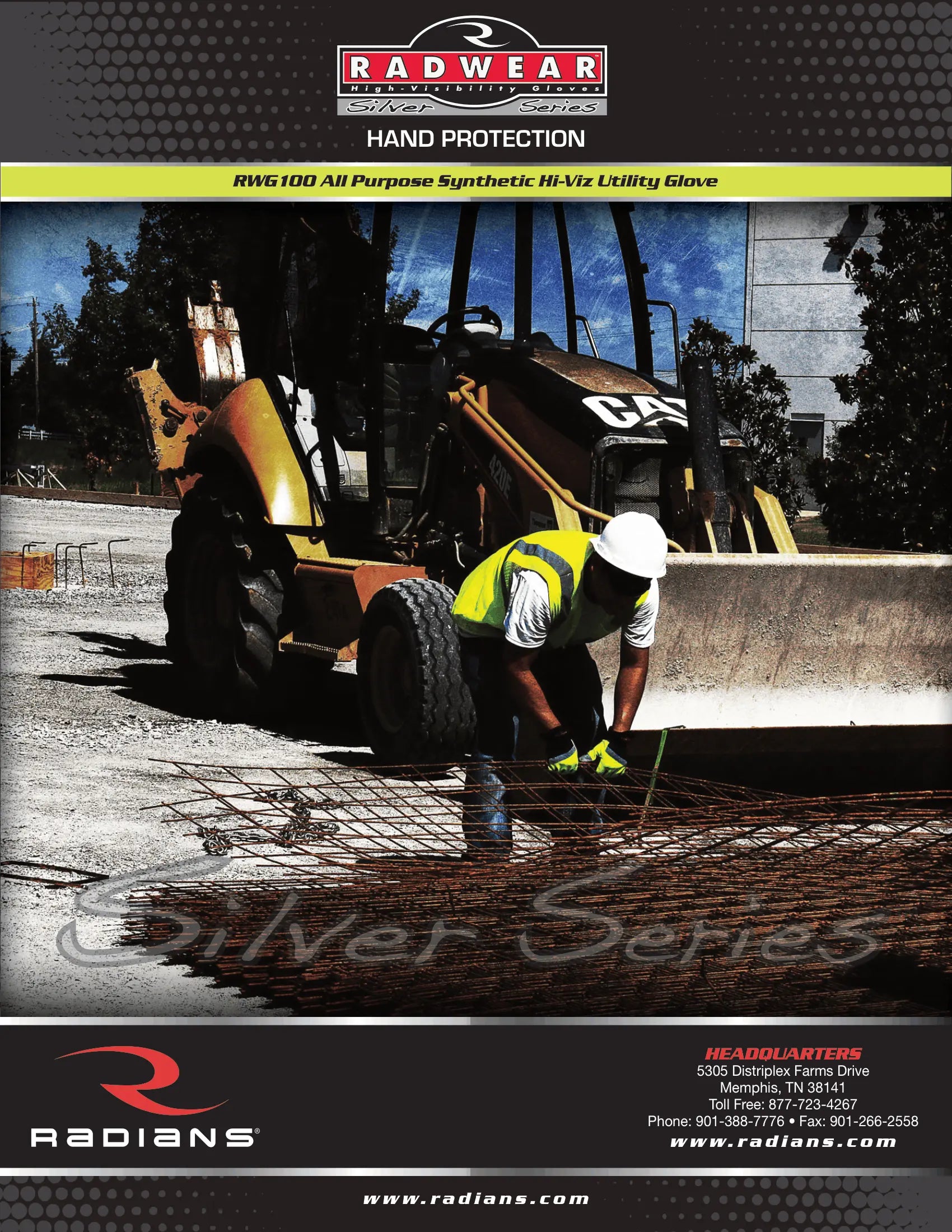 Radians RWG100 Radwear® Silver Series™ Synthetic High Visibility All Purpose Utility Glove