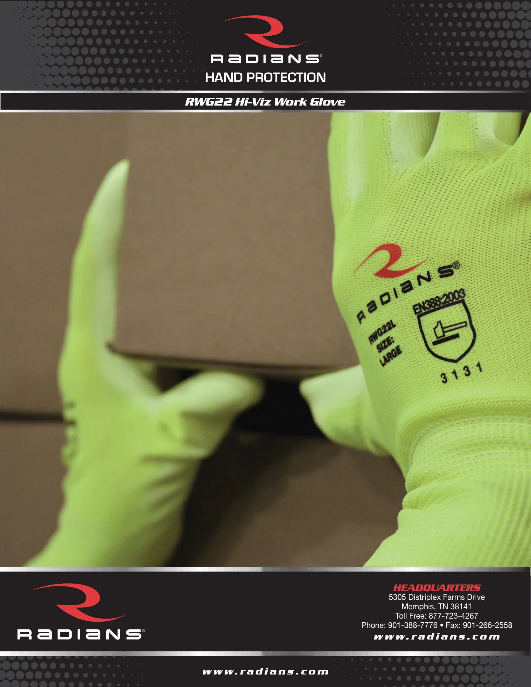 Radians RWG22 High Visibility Work Glove