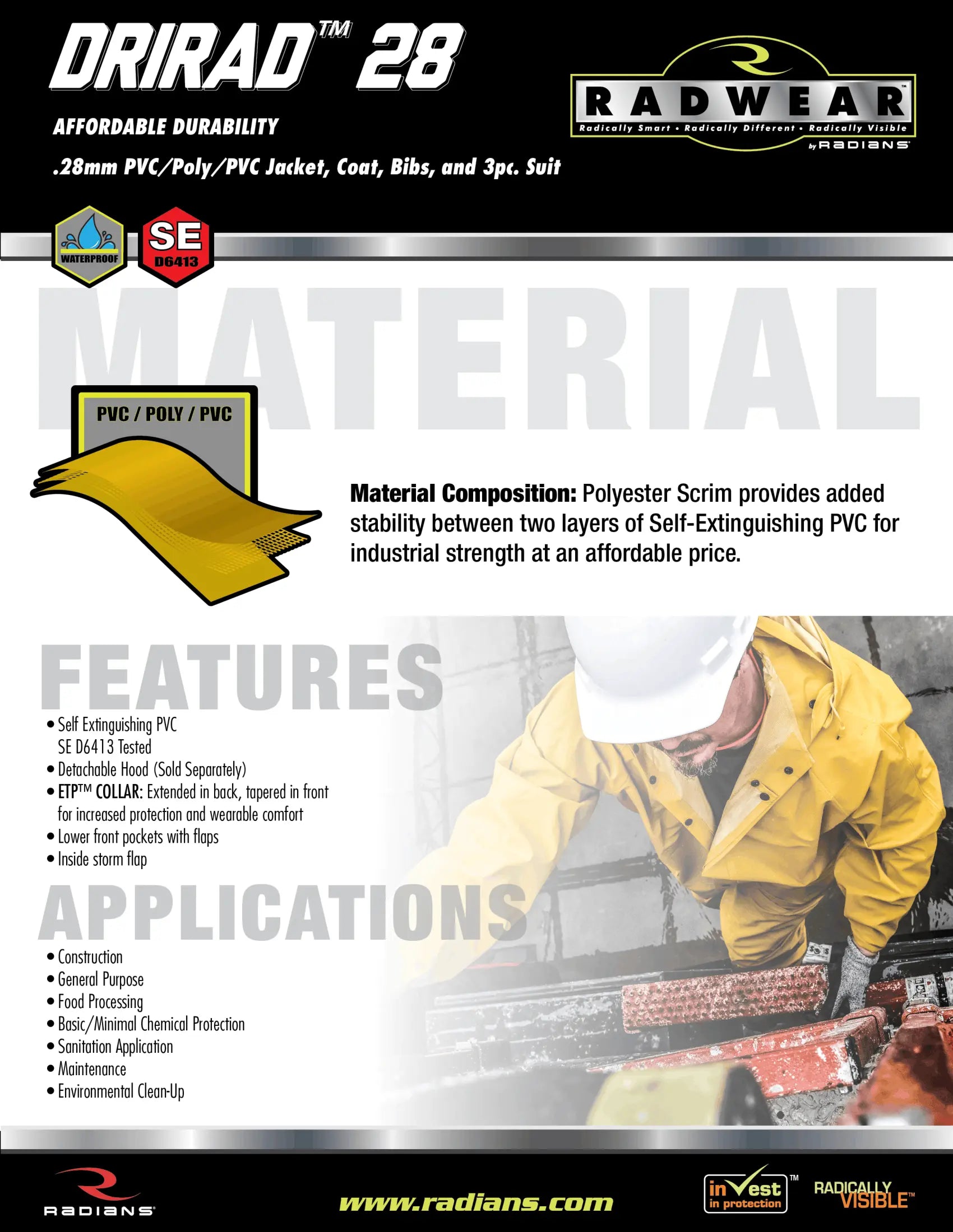 Radians DRI-RAD® 28 Durable Rainwear