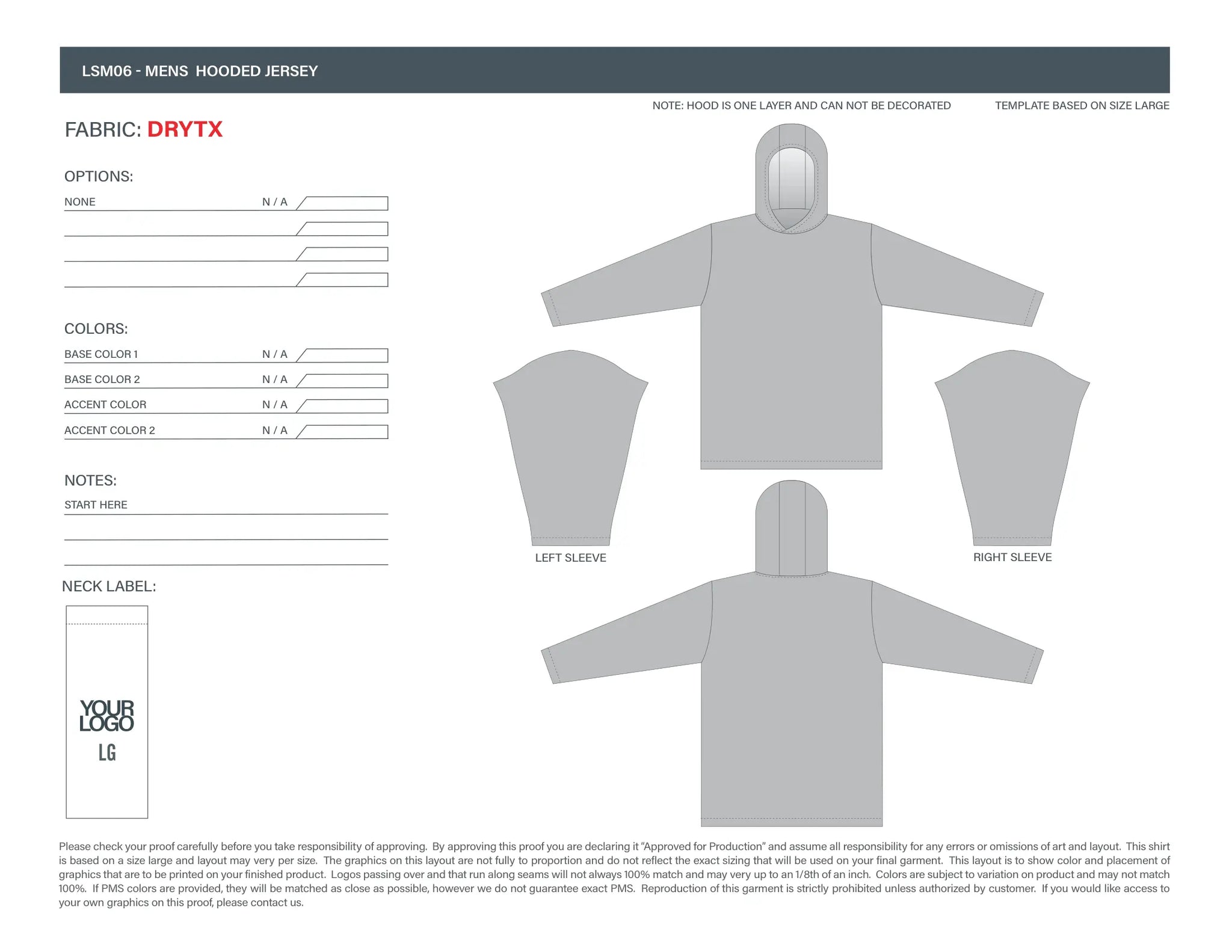 Mens Sublimated Long Sleeve Hooded Fishing Jersey #LSM06