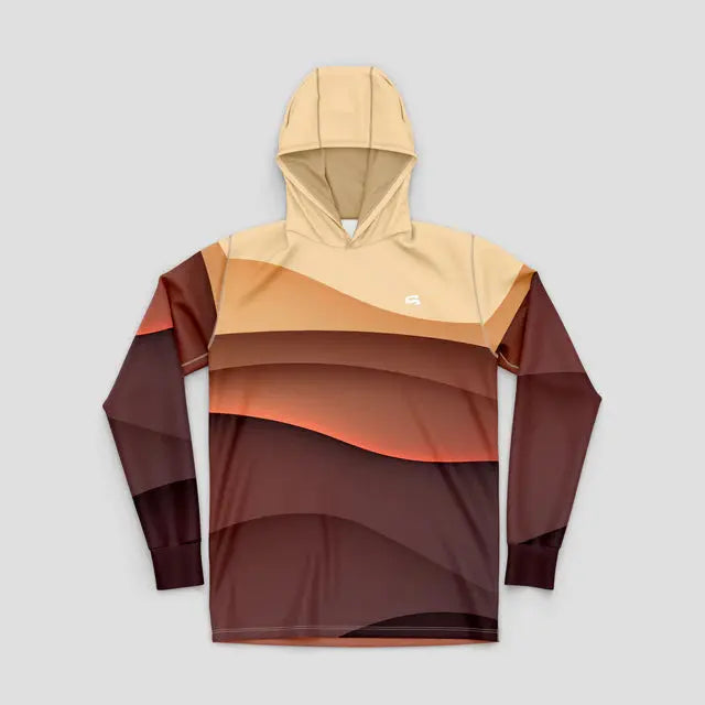 Mens Sublimated Long Sleeve Hooded Fishing Jersey #LSM06