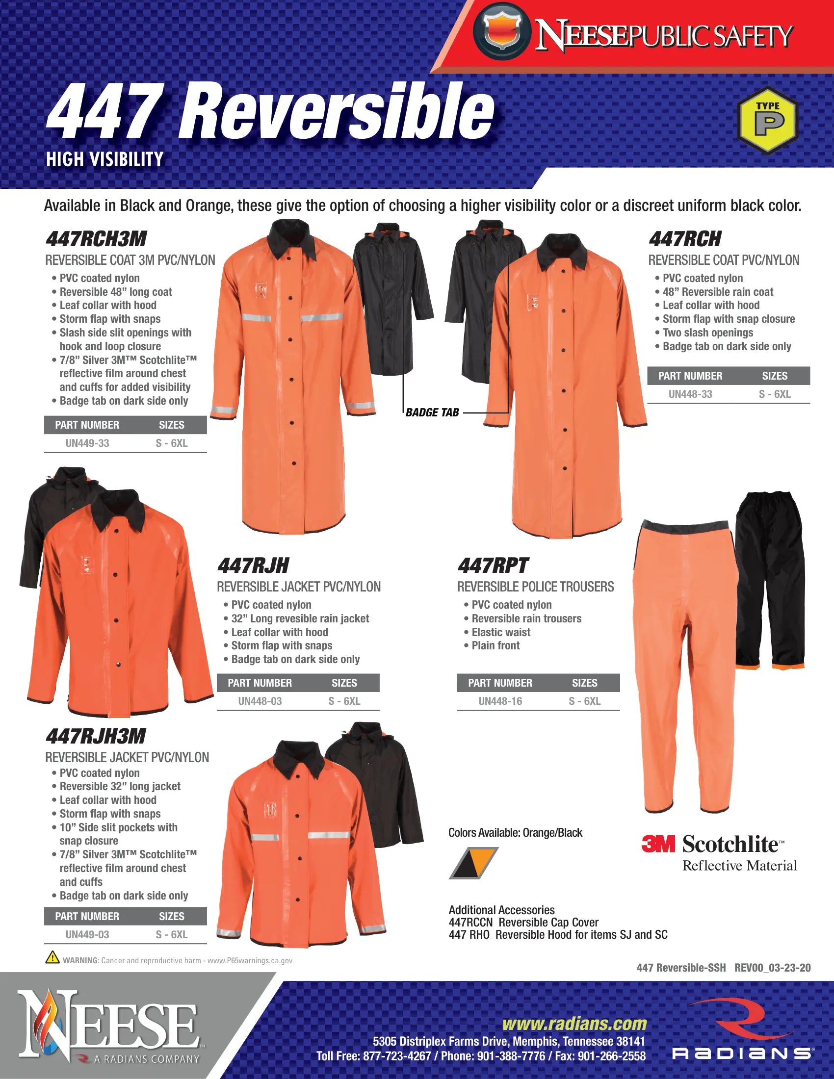 Neese 447 Reversible Series