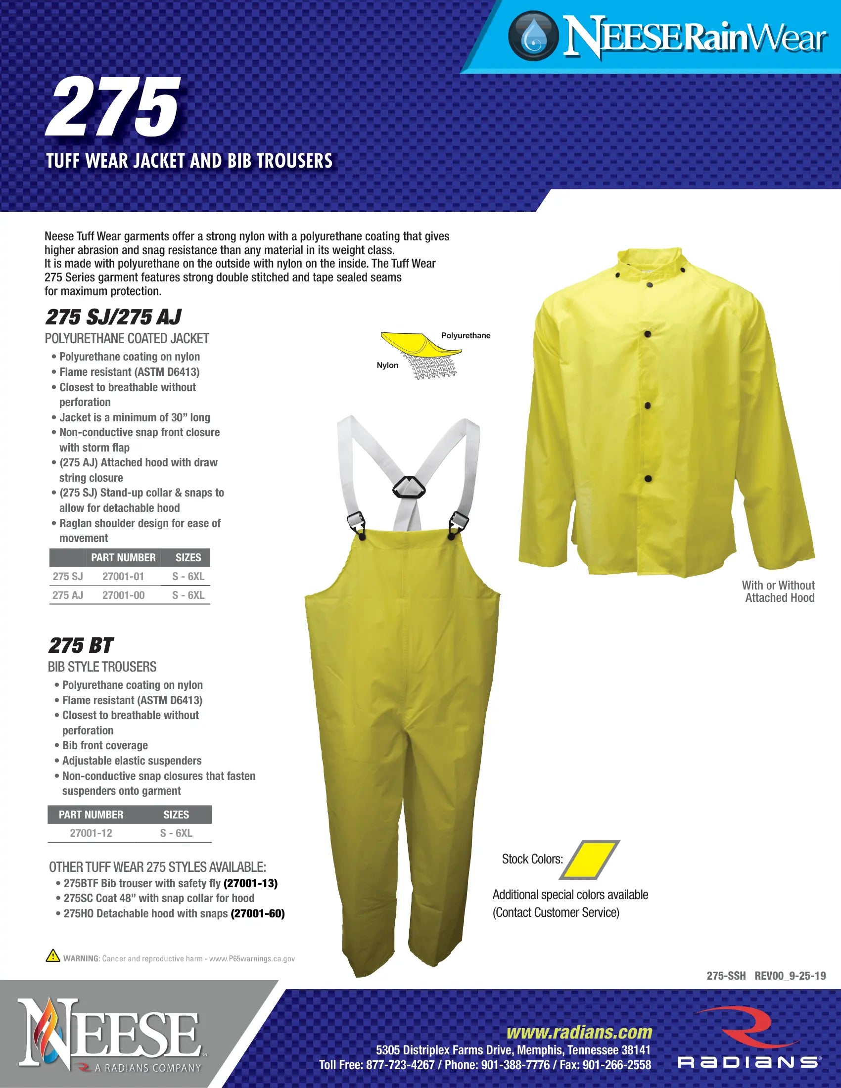 Neese Tuff Wear 275 Series